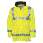 Hi Vis D/N Breath Able Rain Jacket with 3M R/Tape