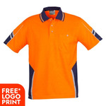 Mens Hi Vis Squad Short Sleeves Polo