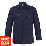 Mens Long Sleeve Cotton Drill Shirt