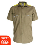 Rip Stop Cool Cotton Tradies Shirt, Short Sleeve