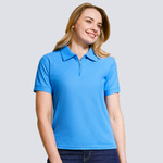 Womens Micro Waffle Polo